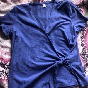 BRAND NEW textured wrap-tie top